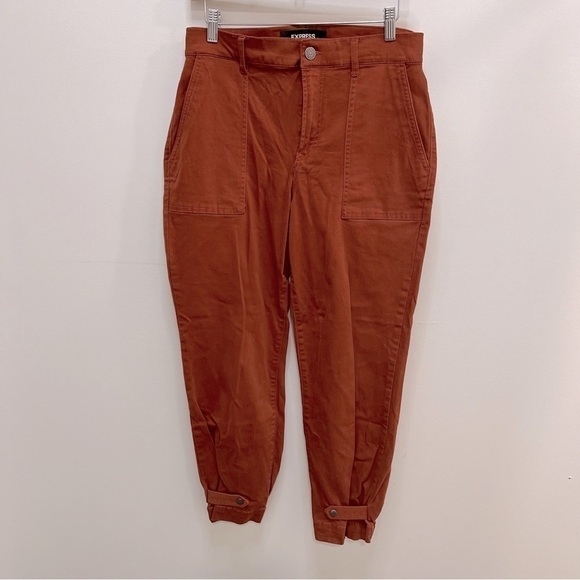 𝅺EXPRESS cropped straight highrise stretch with snaps on ankles - Picture 1 of 7